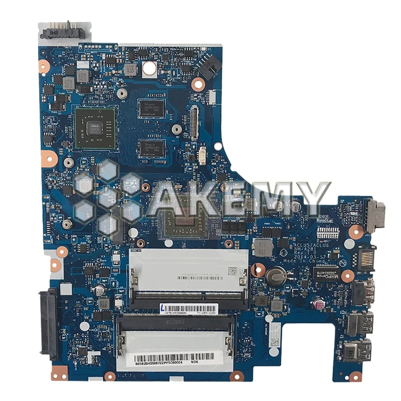 NM-A281 mainboard Lenovo G50-45 klēpjdators mātesplatē ACLU5/ACLU6 NM-A281 ar A6 PROCESORU, R5 M230 GPU Testā darbam oriģināls