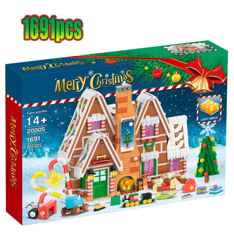 NOLIKTAVĀ Piparkūku Māju Celtniecības Bloki draudzenēm Sērijas Radītājs ir Ideāli Saderīgas 10267 Bērniem Rotaļlietas Ziemassvētku Diy 