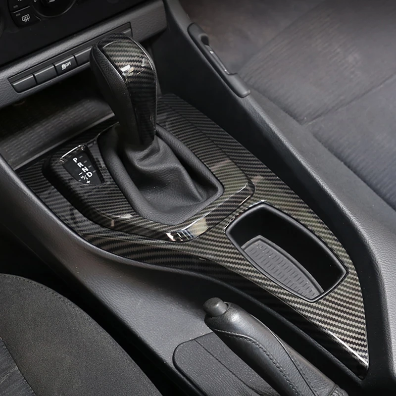 Oglekļa Šķiedras Stils ABS Vadīt Stūre Pārnesumu Pārslēgšanas dekoratīvā Apdare uzlīmes Piederumi BMW X1 E84 2011 2012 2013