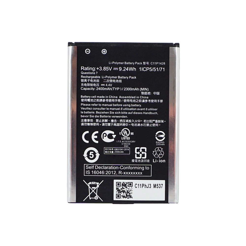 OHD Oriģināls Augstas Kvalitātes Akumulatoru C11P1428 Par Asus Zenfone 2 Zenfone2 Lāzera ZE500KG ZE500KL 2400mAh