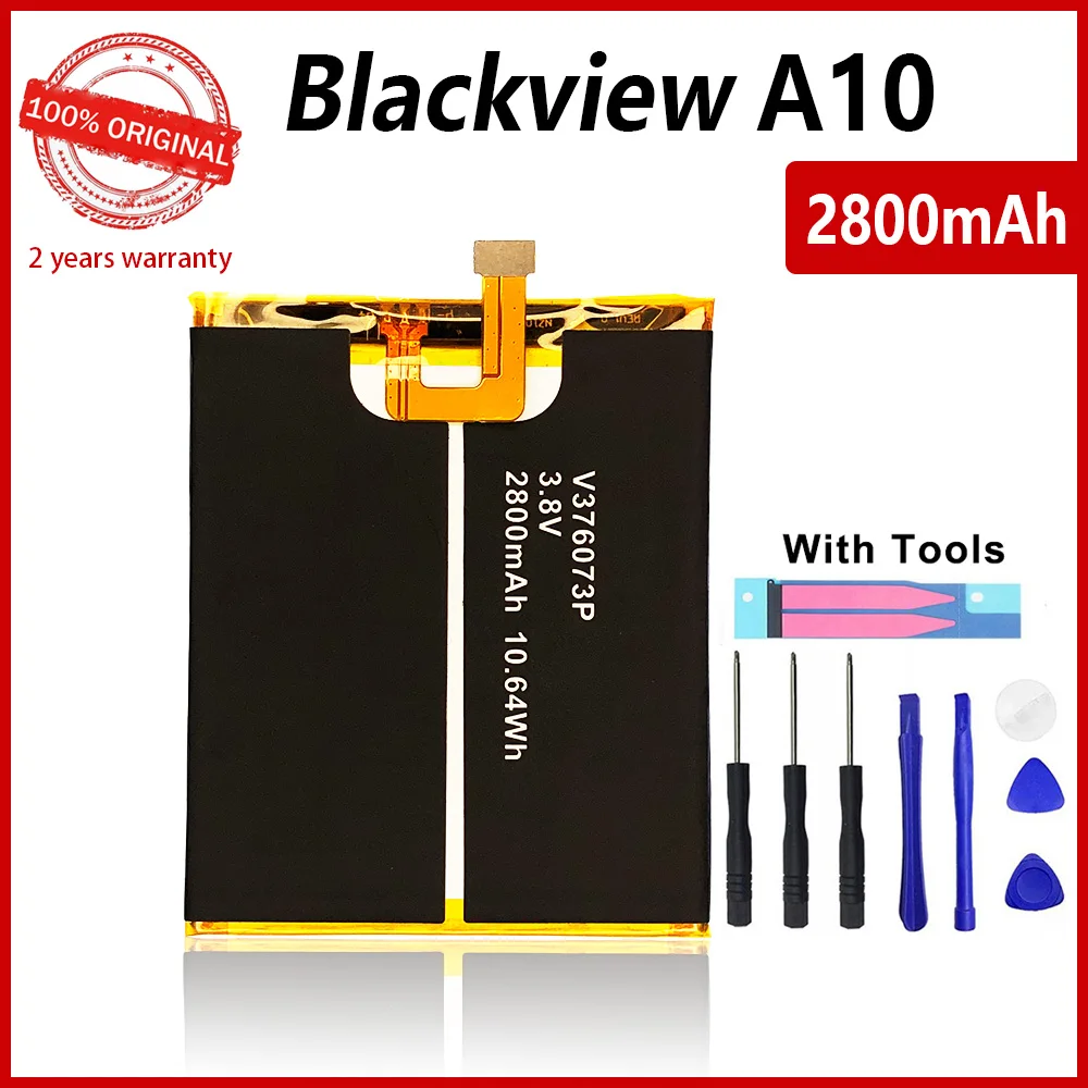 Oriģināls 2800mAh A10 Tālruņa Akumulatora Blackview A10 A10 Pro Augstas kvalitātes Baterijas Ar Tools+Izsekošanas Numuru