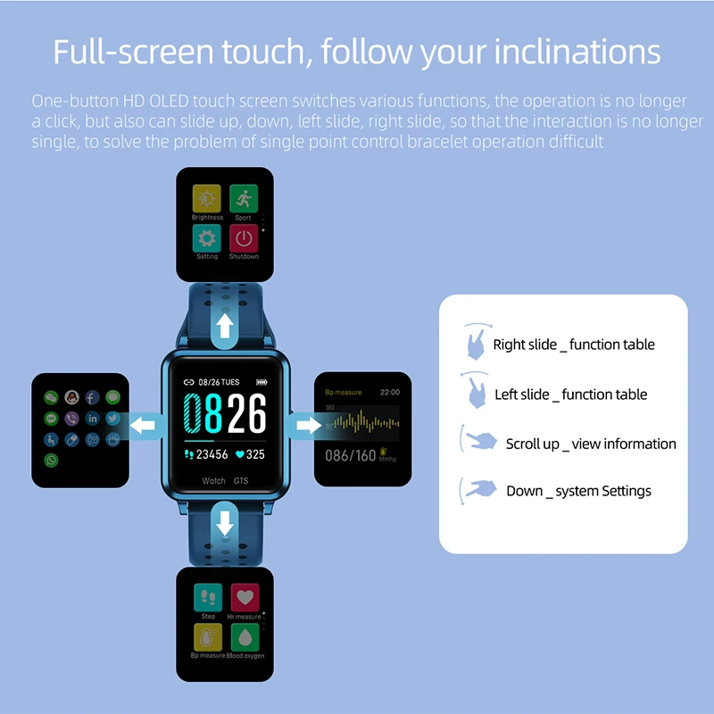 P29 Smart Skatīties Vīriešiem Ķermeņa Temperatūra, Sirds ritma Mērīšanas Fitnesa Tracker Smart Pulkstenis Sievietēm GTS Smartwatch par Xiaomi