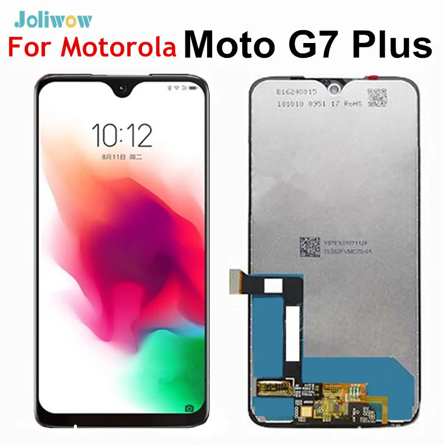 Par Motorola Moto G7 PLUS XT1965-2 XT1965-3 LCD Displejs, Touch Screen Digitizer Montāža Nomaiņa Moto G7 PLUS LCD