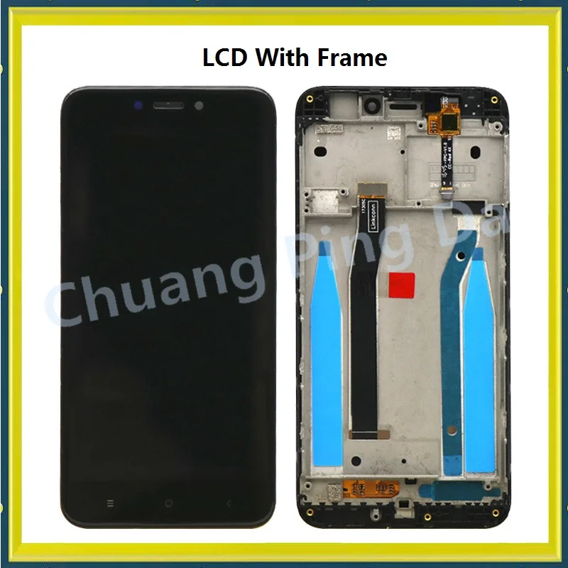 Par Xiaomi Redmi 4X LCD Displejs, Touch Screen Digitizer Montāža Xiaomi Redmi 4X LCD ar Kadru Nomaiņa Melns/Balts/Zelts