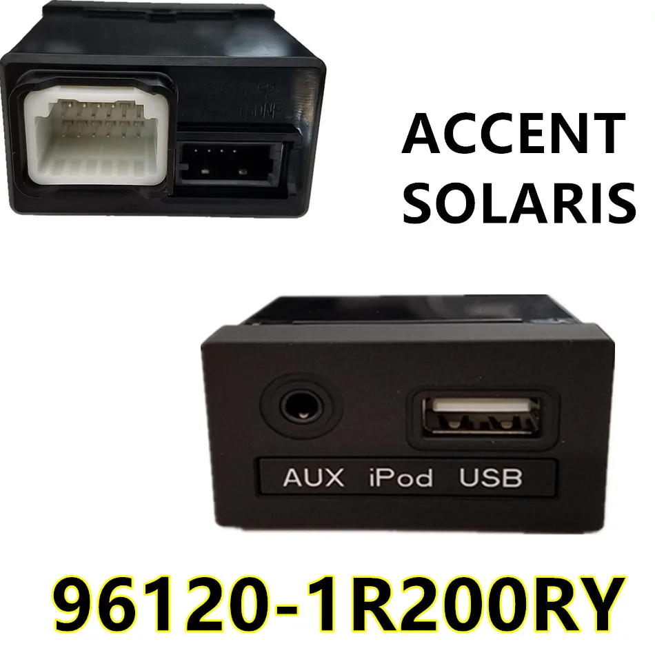 Patiesu USB Lasītājs, iPod un AUX Pieslēgvietas Adapteris Priekš Hyundai Akcentu Solaris OEM 961201R200RY