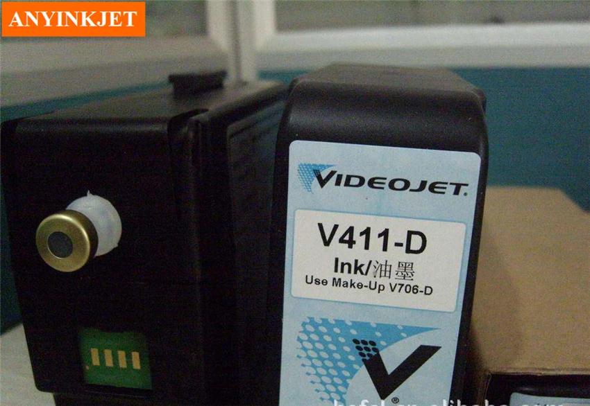 Pavisam jaunu oriģinālu Videojet V411 tintes V411-D tintes(ar cartirdge+tintes+chip)