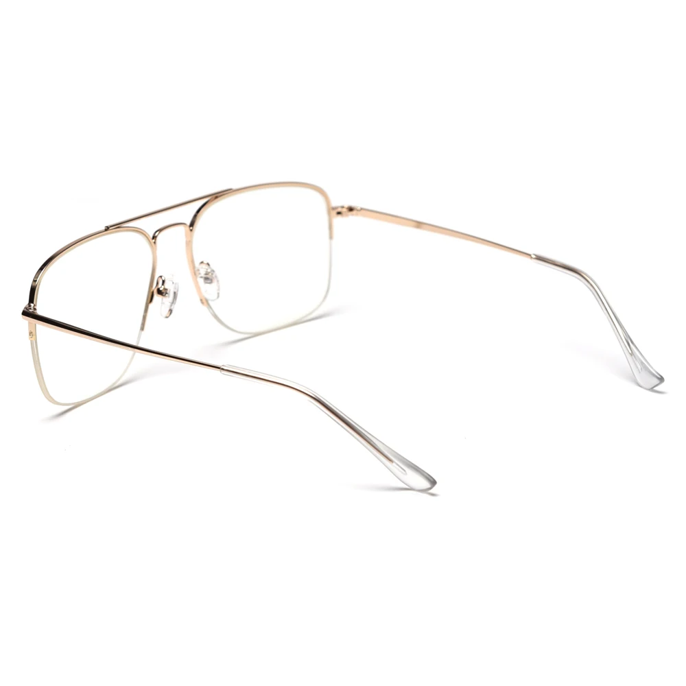 Peekaboo rose gold laukumā brilles vīriešiem daļēji bez apmales metāla skaidrs, objektīvs pusi rāmi, optiskās brilles sieviešu unisex augstas kvalitātes