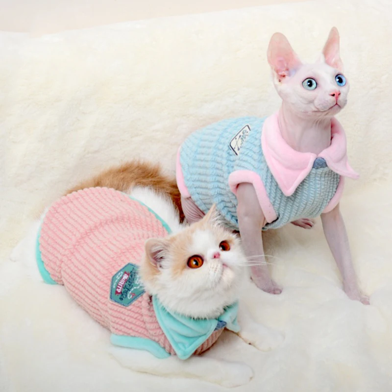 Pet Suns, Kaķis Apģērbs Ziemas, Rudens Silts Kaķi Džemperis Džemperis Sfinksu Kaķis Pelēkā Vārna Drēbes, Džemperis Trikotāžas Krekls Kaķēns Drēbes