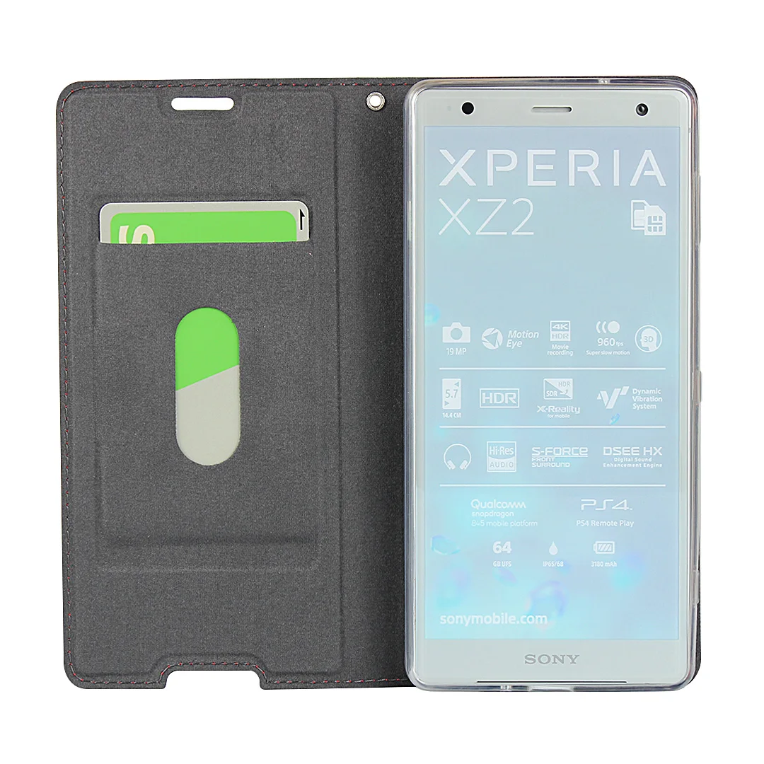 Premium Ādas somiņa Sony Xperia XZ2 Ultra-Plānas Biznesa Pārsegu Gadījumā XZ2 Magnētisko adsorbcijas Gadījumā + 1 Siksniņa