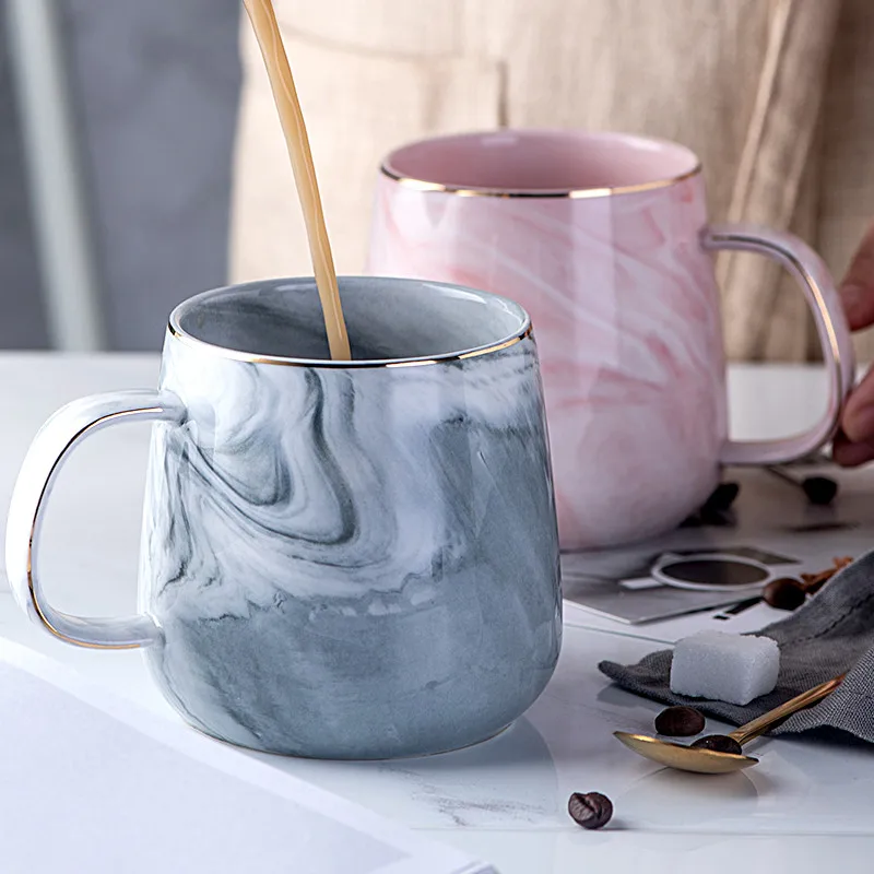 Radošā Eiropas pnompeņas Piena Kafijas Krūzes Marmora Zīmējumu, Brokastis Ūdens Krūze Office Home Drinkware Tējas Tase Mīļāko Dāvanas