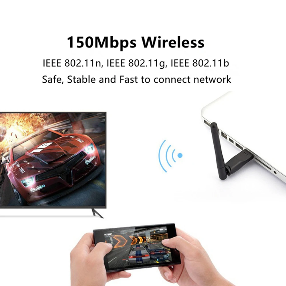 Ralink RT5370 Bezvadu Tīkla Karti, 150Mbps Mini USB 2.0, WiFi Adapteri Antenu, DATORU LAN, Wi-Fi Uztvērējs Dongle par MAG250 TV KASTĒ