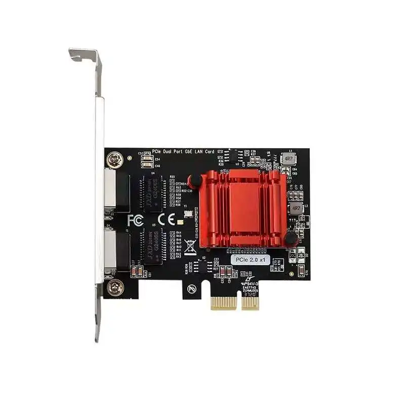 RJ45 Dual-Port PCIe 2.0 X1 Intel Čipu 82575&6 Gigabit Server Tīkla Karte Darbvirsmas Programmatūru Maiņu Servera Adapteri Maršrutētāju 2 Ports