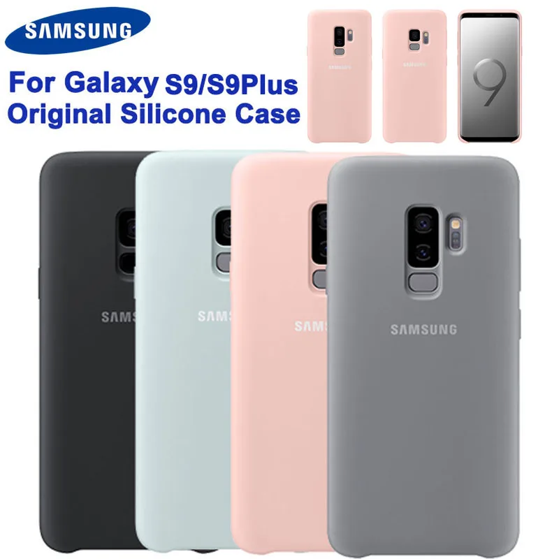Samsung Oriģināls Silikona Vāciņš Aizsardzības Telefonu Gadījumā Samsung Galaxy S9 G9600 S9+ S9Plus G9650 Triecienizturīgs Apvalks Tālruņa Vāciņu
