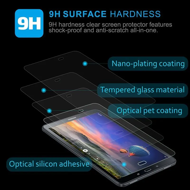 Screen Protector For Samsung Galaxy Tab 4 8.0 SM-T330 Rūdīta Stikla Galaxy Tab 4 8.0 collu T330 T331 T335 Planšetdatora Ekrāns Stikla