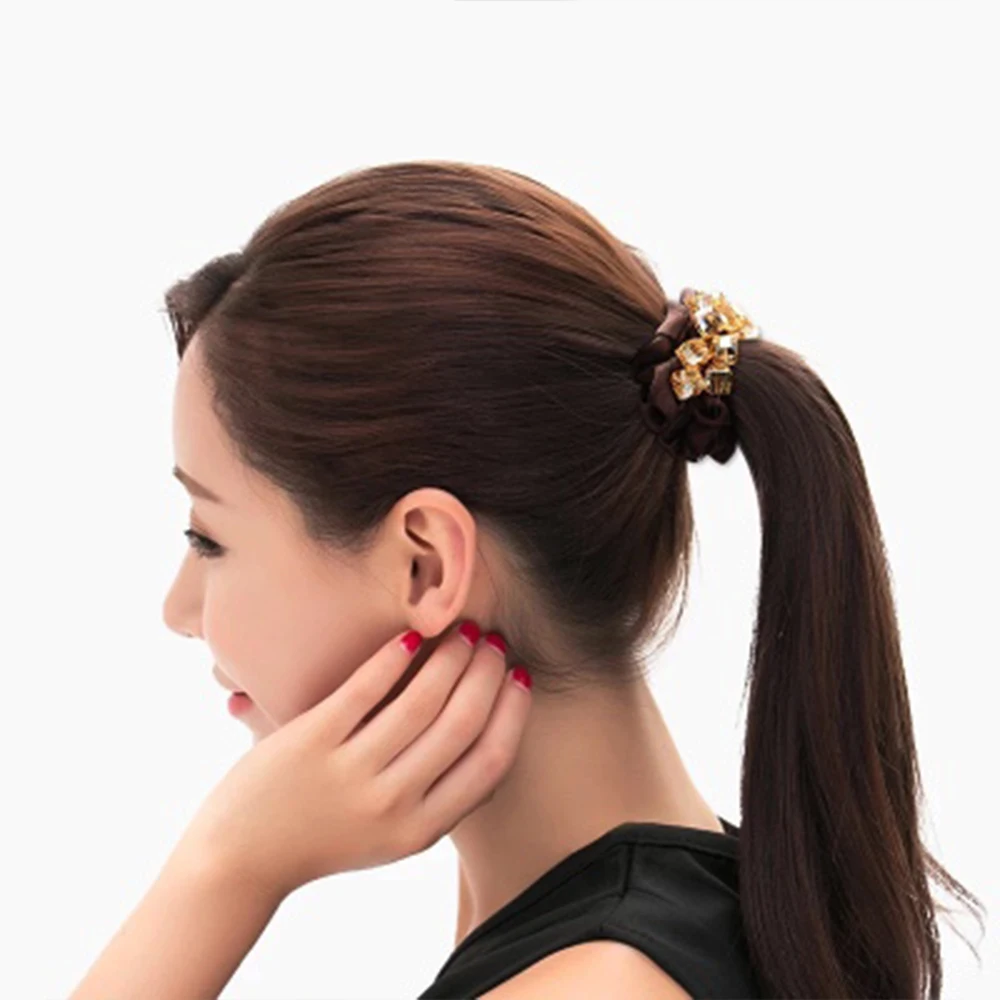 Sieviešu botes elastīgās matu lentas gudrs mati virves korejiešu matu kaklasaiti kristāla matu joslā aksesuāri sievietēm