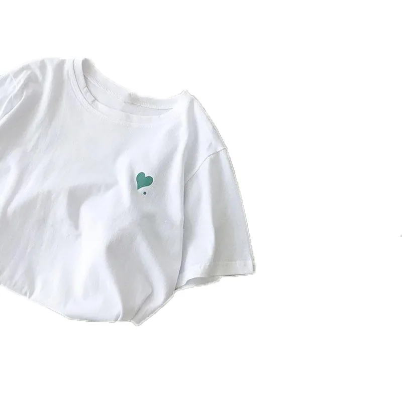 Sieviešu Izšūts Balts T-Krekls Meitenēm Klasisko Pasaku Estētisko Apģērbu Lielo Izmēru Īsām Piedurknēm O-Veida Kakla Gadījuma Džemperi, Topi, Sieviešu