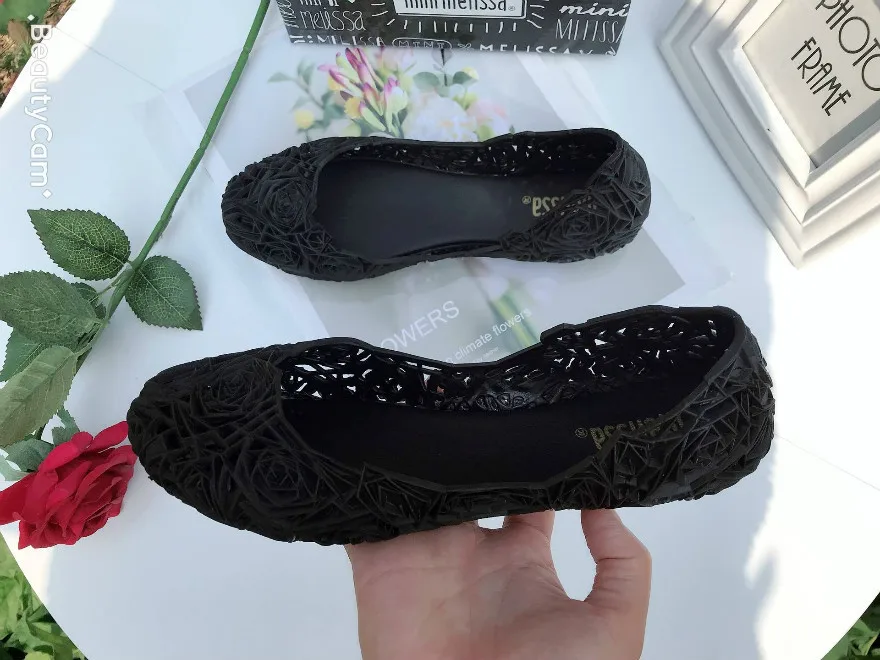 Sieviešu vasaras sandales rožu dobi no putna ligzdu elpojošs dzīvoklis kurpes lady jelly pludmales apavus vienu mīkstas kurpes SHW057