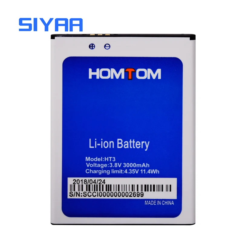 SIYAA Tālruņa Sākotnējo Akumulatora ht3 Par Homtom HT3 Mobilo Telefonu 3.8 V augstas ietilpības 3000mAh Litija Baterijas Nomaiņa