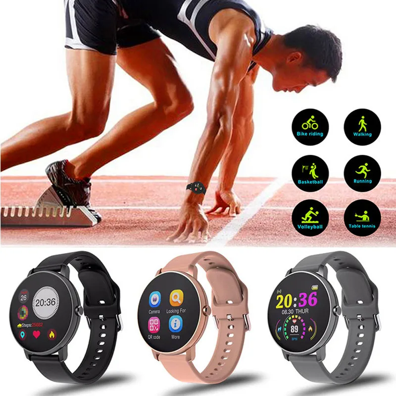 Smart Skatīties Vīrieši Sievietes skārienekrānu asinsspiediens, Sirdsdarbības Tracker Sporta Pulkstenis Ūdensizturīgs Skatīties Uz Android vai IOS