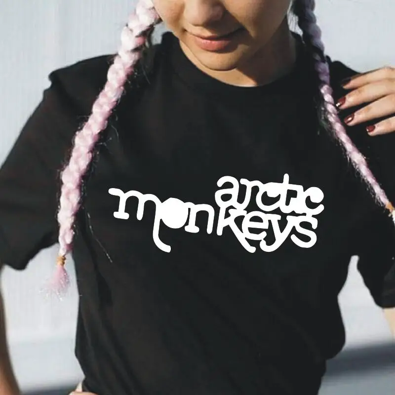 Smieklīgi Arctic Monkeys Sieviešu T Vasaras Īsām Piedurknēm Hipster Vēstuli Izdrukāt Krekls Tee Kreklu Femme Zaudēt Gadījuma Tshirt Sievietēm, Topi