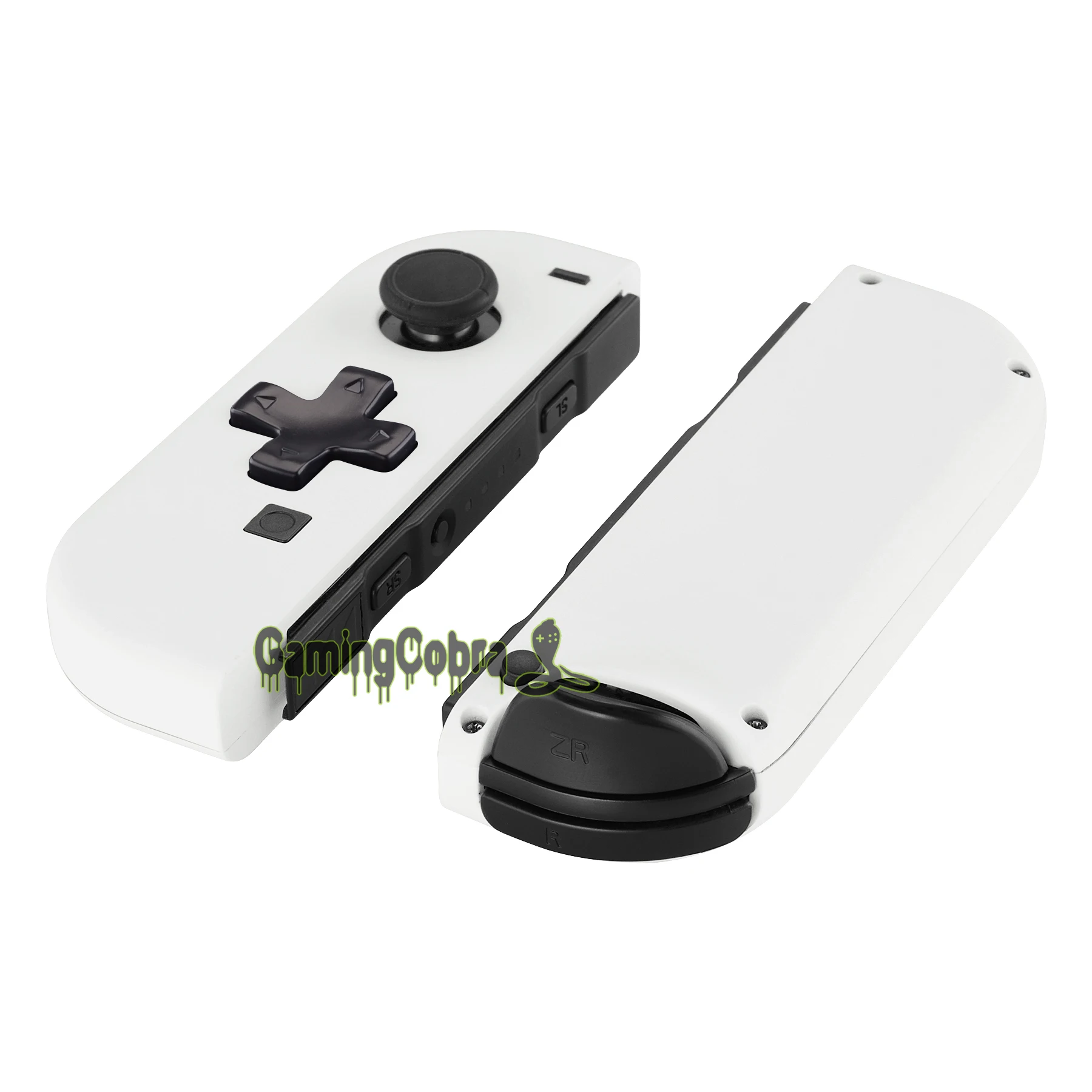 Soft Touch White Kontrolieris Mājokļu (D-Pad Versija), Ar Pilnu komplektu Pogas DIY Nomaiņa Apvalks Gadījumā Nintendo Slēdzis Prieks-Con