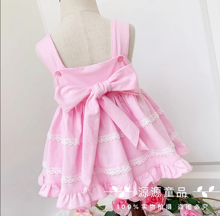Spāņu baby girl dress vintage lolita rietumu kleitu bērnu komplekti vienu gadu jauks tērps meitenei drēbes 2020
