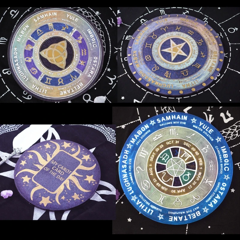 Svārsta Mat Astroloģijā Zodiaka Valdes Epoksīda Sveķu Pelējuma Sun Moon Star Tarot Kartes Ligzda Apaļa Sveķu Pelējuma Maģija Rīki