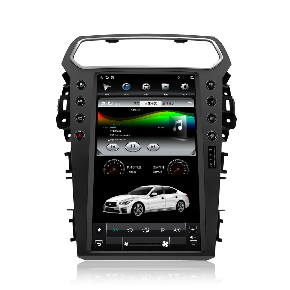 Tesla stila Sešu kodolu PROCESORU PX6 Auto Multimedia Player Ford Explorer 2011+ Ekrāns Audio radio uzlabot Stereo autoradio GPS