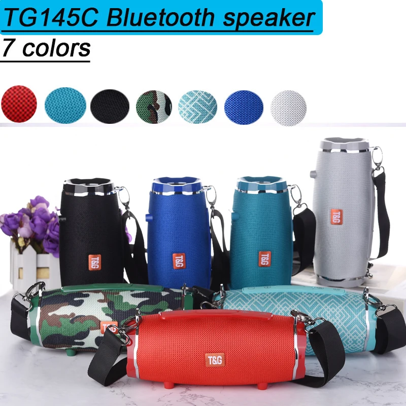 TG145C Bluetooth skaļruni TWS pantiņš bezvadu āra ūdensizturīgs portatīvo 3D stereo, subwoofer skaļrunis kolonnu ar TF FM USB AUX