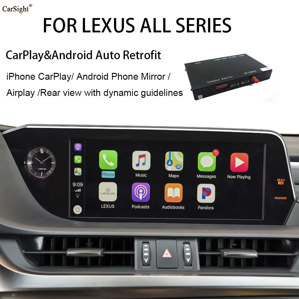(Touch Pad Tipa ) Atbrīvo Jaunu Bezvadu Apple CarPlay par Lexus IS NX UX IR CT RX LC Atbalstu Android Auto WiFi iPhone App