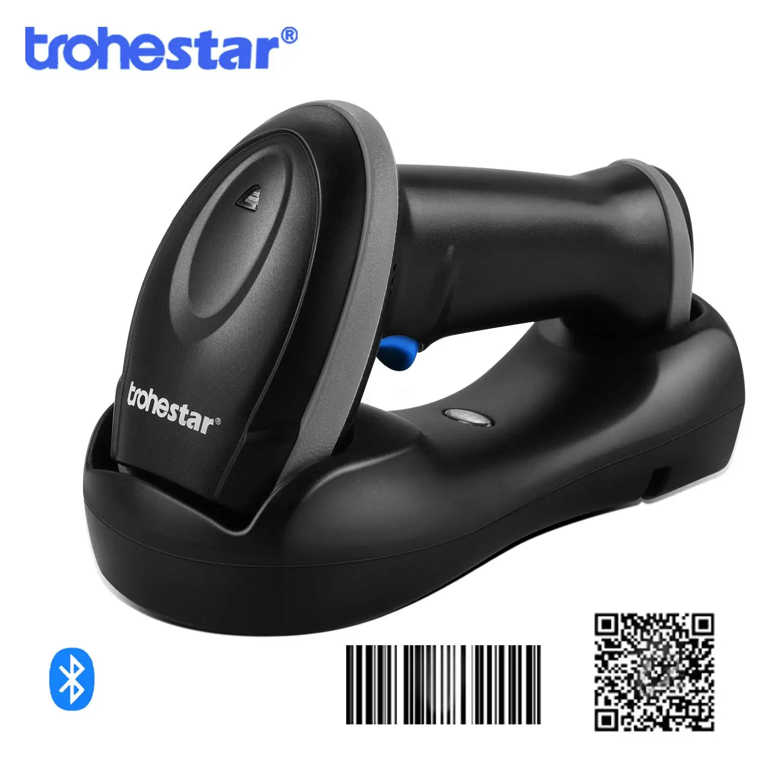 Trohestar Svītrkodu Skeneri, Bluetooth 1D 2D QR svītrkodu Lasītājs Skeneri rokas loģistikas Escaner par Windows, Mac, Android vai iOS