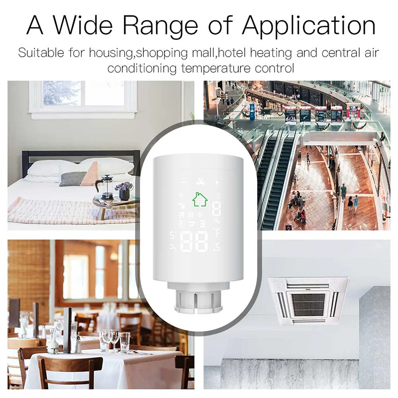 Tuya ZigBee3.0 Smart Radiatoru Cilindra Programmējams Temperatūras Regulators Modernizētas Balss Vadību, Alexa, Google, Palīgs Mājas