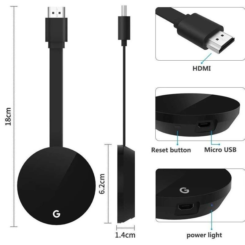 TV Stick Bezvadu 5G 2.4 G, HDMI, WiFi, Displeja TV Dongle 1080P google chromecast 3 2 TV Uztvērējs Miracast Android vai IOS