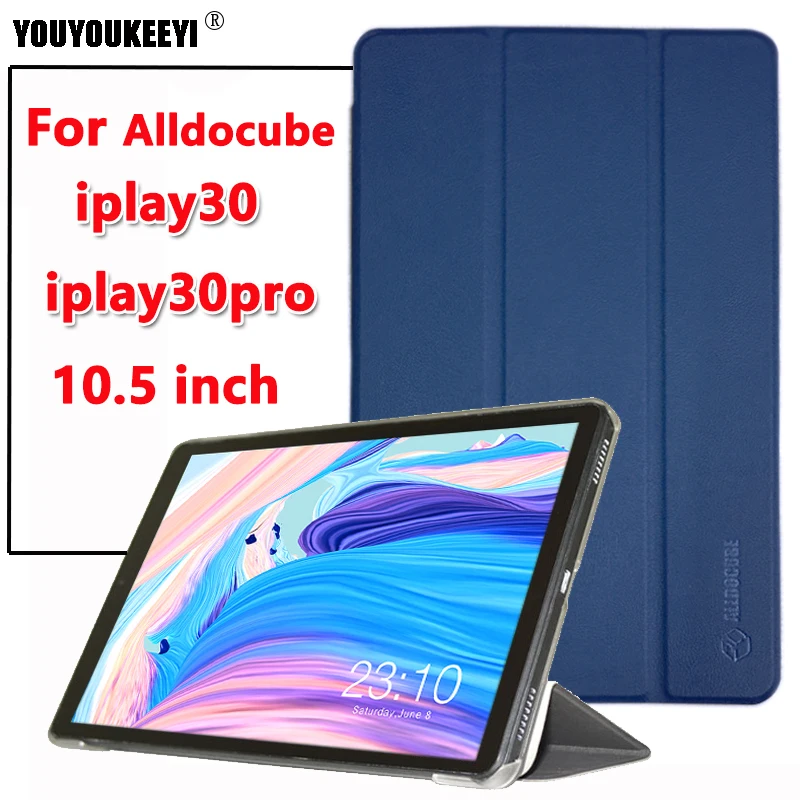 Ultra plānas Tri-reizes Stāvēt uz Lietu Par Alldocube iplay30 10.5 collu 2020. gadam Tablet PC Aizsardzības Vāks iplay30pro + Dāvana