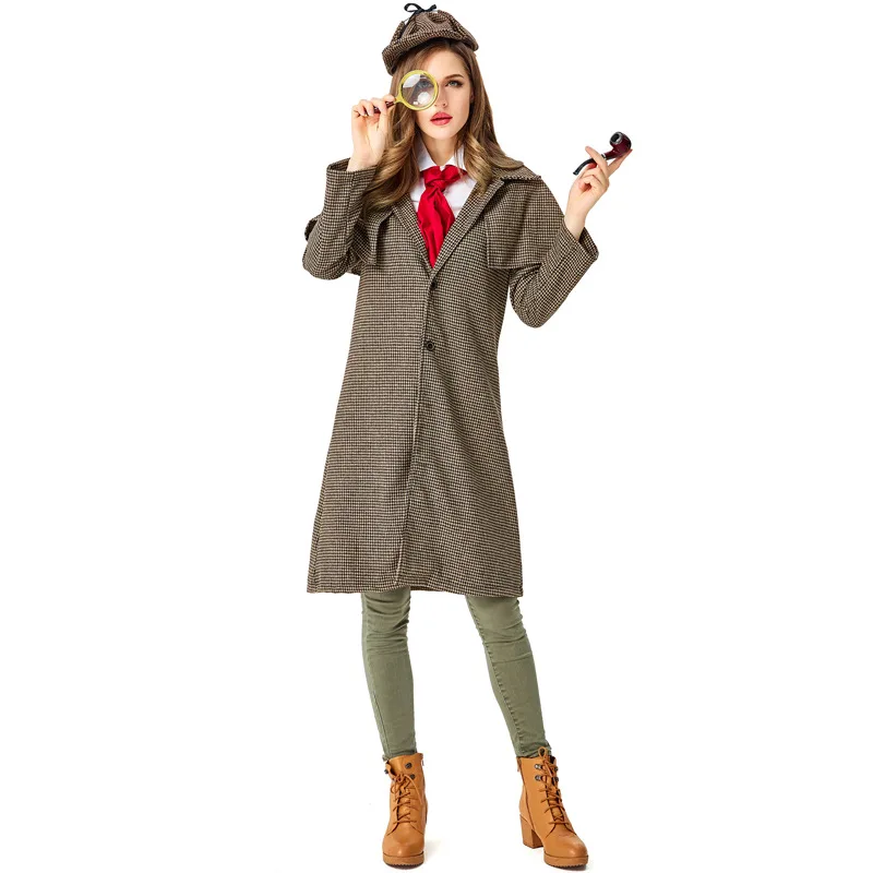 Umorden Bērniem, Bērnu Detektīvs Šerloks Holmss Cosplay Kostīmi Vīriešu Un Sieviešu Halloween Lomu Spēles Karnevāls Puse Mardi Gras Apģērbs