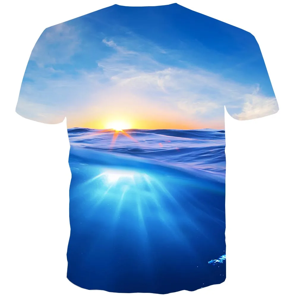 UNEY Dekorācijas Krekls Beach Apgleznošana MUMS Izmēru, T Kreklu, T Vīrieši/Sievietes ar Īsām Piedurknēm Apaļu kakla Topi La Tees