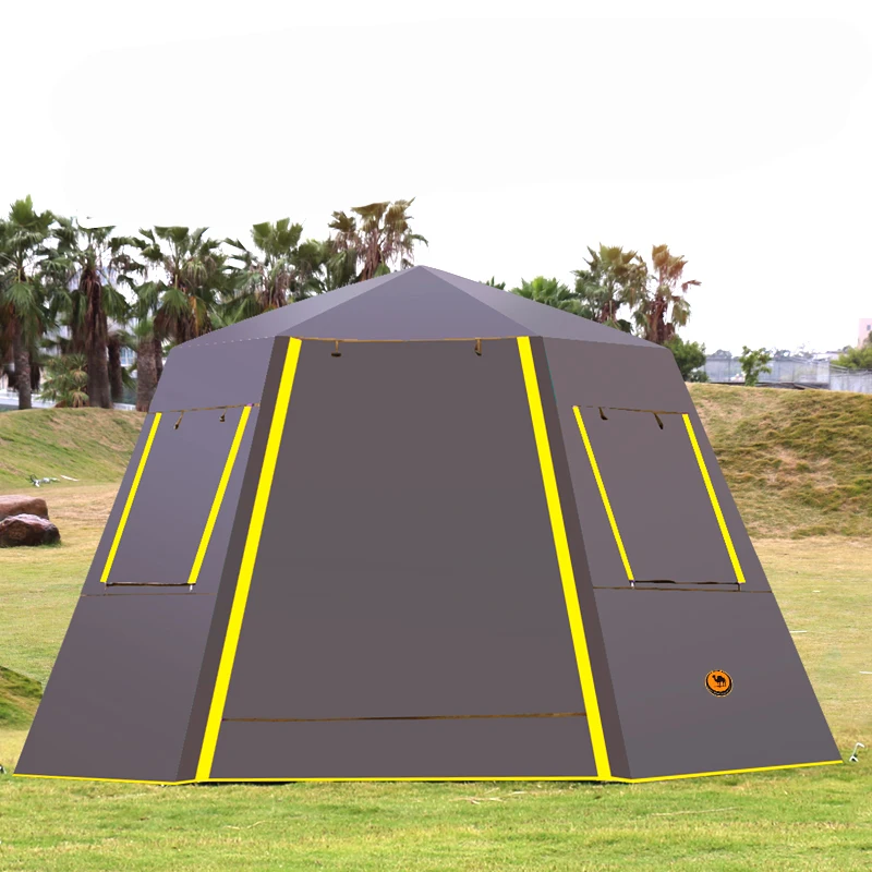 UV skrūvēm alumīnija pole automātiskā Āra kempings savvaļas liela telts kempinga telts kempinga 4-6persons dārza nojume pergola
