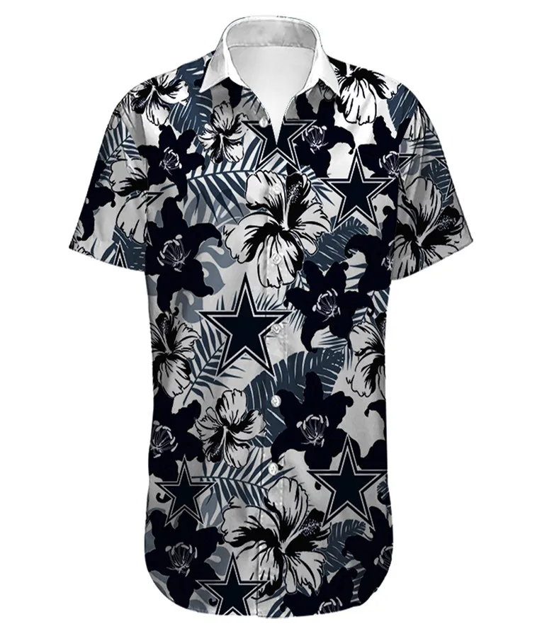Vasaras Gadījuma Vīriešiem ar Īsām Piedurknēm Dallas Stand Apkakli Zaudēt 3d Drukāšanas Kovbojiem Havaju Kreklu Ātri Sausas Pludmales Apģērbs