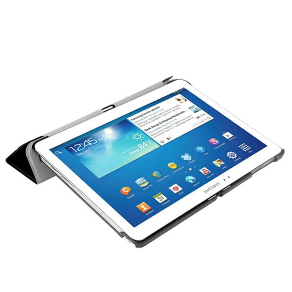 Vāciņš Samsung Galaxy Tab Pro 10.1 SM-T520 T525 T521 smart Case - UltraSlim Stāvēt grāmatas Vāka Gadījumā SM P600 P601 P605