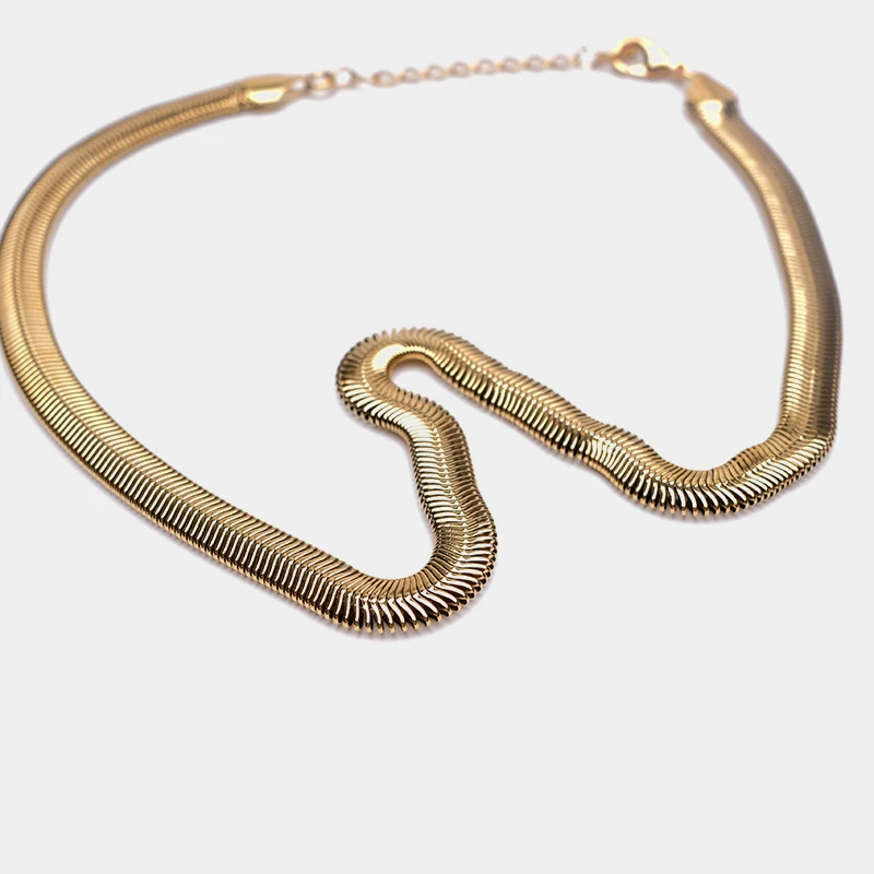 XL30717-i33 Amorita boutique Izsmalcinātu čūska-kaulu ķēde, kaklarota