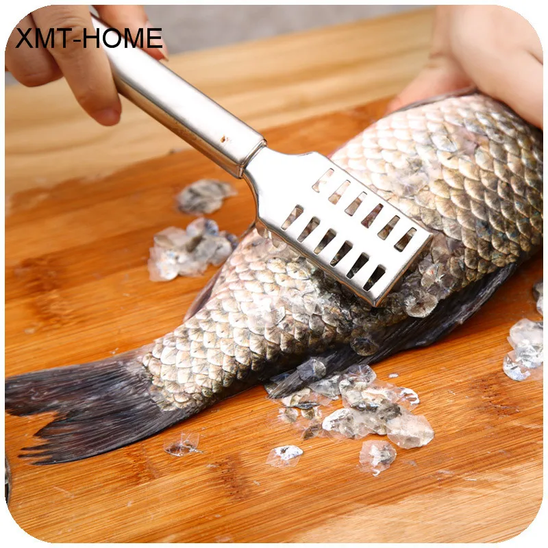 XMT-MĀJAS Virtuves rīki roku zivju scaler zvejas skēleri zivju tīrīšanas nazi tīrāku pincetes, zivju tīrīšana 1 gab.
