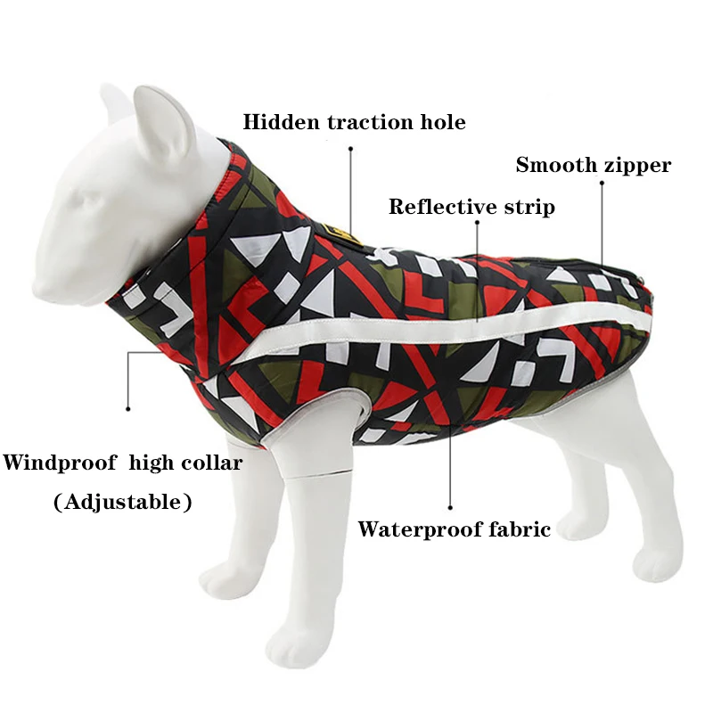 Ziemas Pet Apģērbs Lieliem Suņiem Ūdensizturīgs Mazs Suns Vestes Atstarojošās Chihuahua Apģērbu Labradora Veste franču Buldogs Mētelis