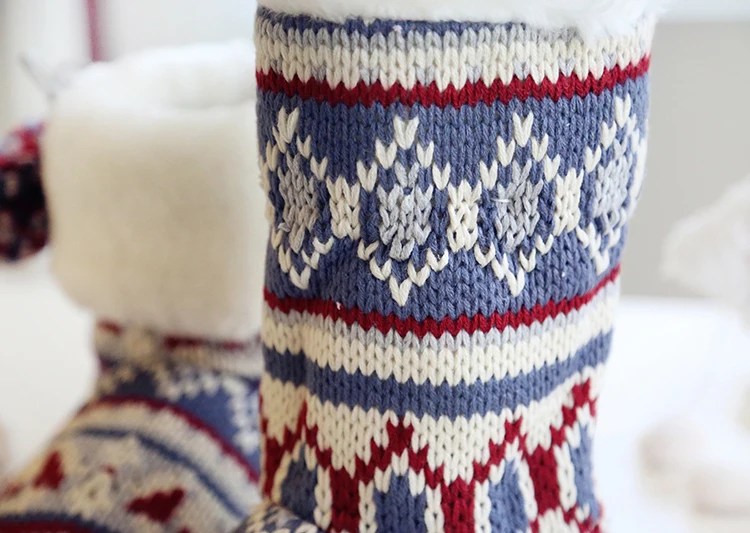 Ziemassvētku Plus Samta sieviešu mājas čības, kurpes Vintage modes Ziemas sabiezēt saglabāt siltu Skotijas stilā mājas apavi