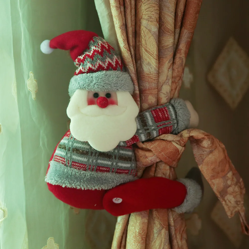 Ziemassvētku Rotājumi Mājās aizkaru apdare pogu karikatūra lelle aizdare logu apdare, Ziemassvētku dāvanas
