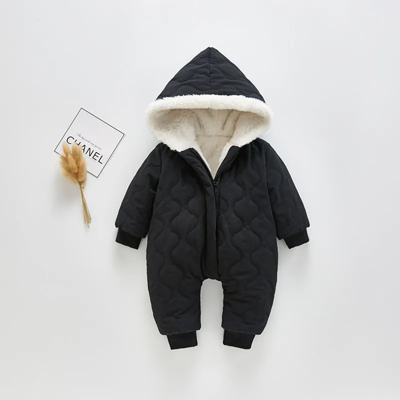 Ziemā bērniem ir bērnu Jumpsuit kokvilnas jaka jaunu bērnu plīša sabiezējumu kokvilnas uzvalks Jumpsuit jaka mazulim iet, kokvilnas mētelis