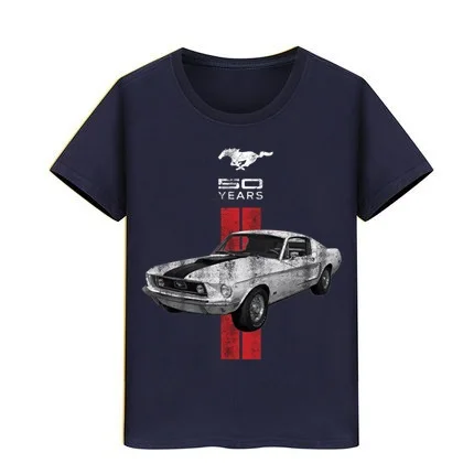 Zēns Meitene Kokvilnas Tshirts Smieklīgi Bērniem Top Tee Mazulis Skeitborda Sporta Teeshirts Mustang 50 Gadiem T-Krekls Ford Auto Logo Drēbes