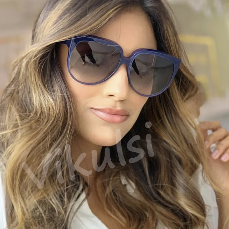 Zīmola Designe 2019 Jaunu Kaķu Acu Saulesbrilles Sieviešu Modes Lielizmēra Kvadrātveida Saulesbrilles Vintage Retro Sieviete Vīrietis Toņos UV400