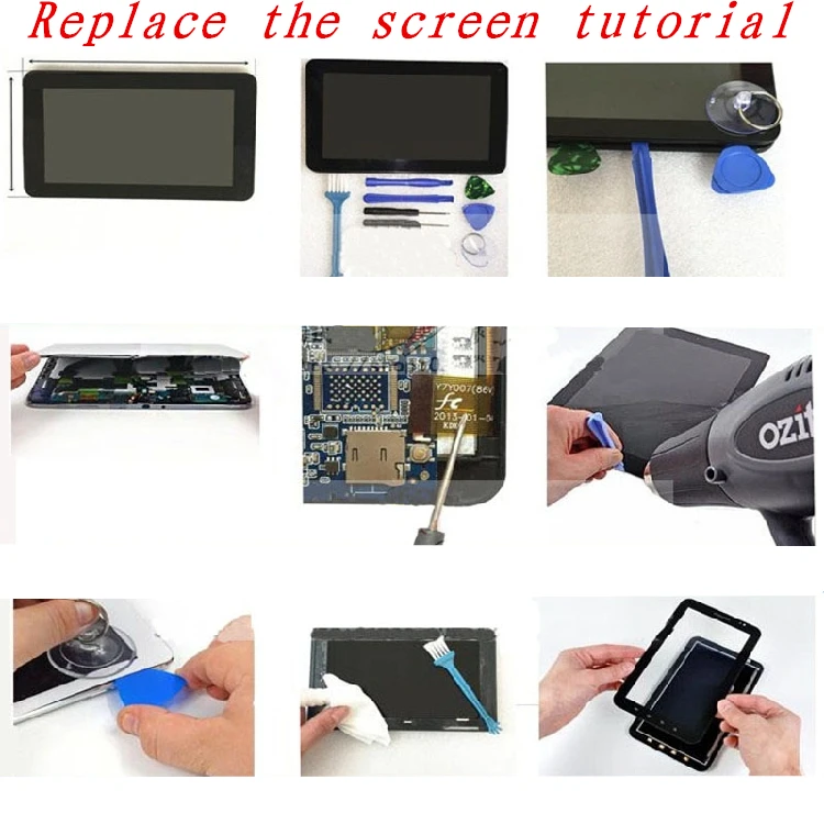 10.1 collu Black touch screen par Archos 101f Neona Capacitive touch screen panelis remonts nomaiņa rezerves daļas
