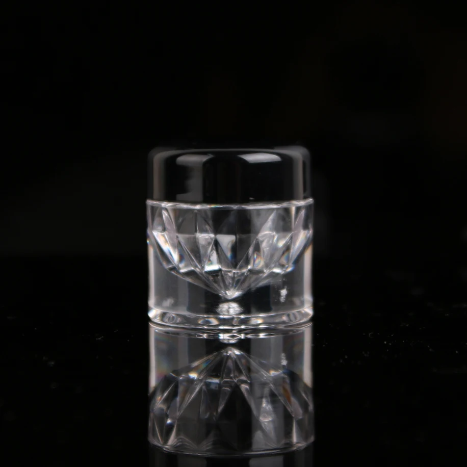 10/50GAB 2G 3ML Black+caurspīdīgas Plastmasas Birstošu pūderi Burka ar Flip Sifter Tukšs Kārta Pulvera Iepakojuma Jar DIY Kosmētikas Konteineru Rīks