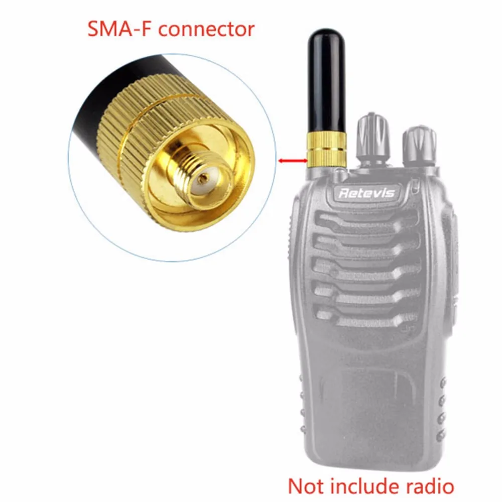 10pcs Walkie Talkie Antena VHF UHF Dual Band SMA-F Priekš kenwood Portativa par Baofeng UV-5R BF-888S Retevis H777 RT-5R UV-82 Puxing